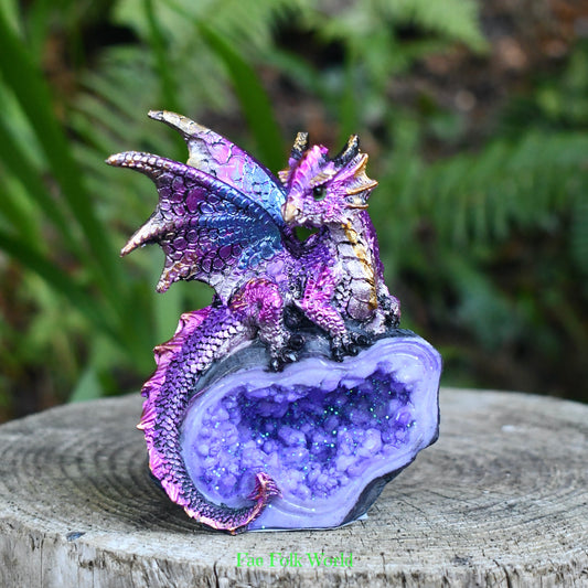 Dragon on Crystal - Purple