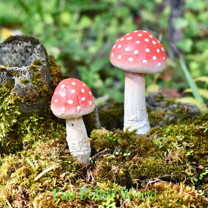 Fairy Garden Red Mushroom Set