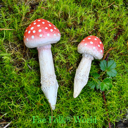 Fairy Garden Red Mushroom Set