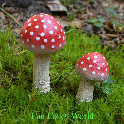 Fairy Garden Red Mushroom Set