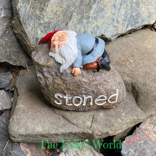 Stoned Mini Garden Gnome